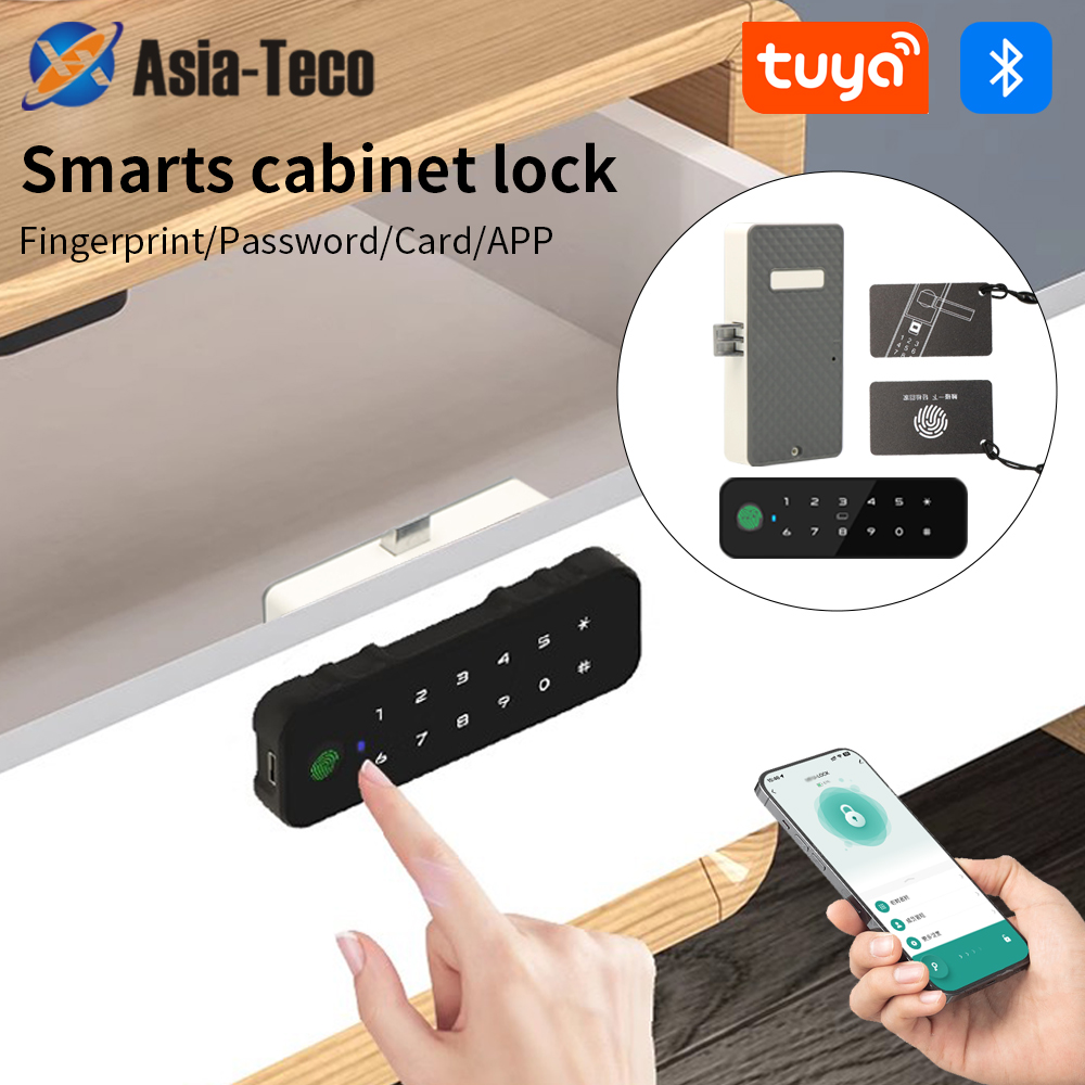 Furniture Hardware Latch - Tuya Bluetooth Smart Wood Cabinet Fingerprint
