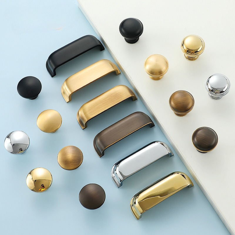 Furniture And Kitchen Hardware Fitting - Modern Solid Brass Furniture Handles Kitchen