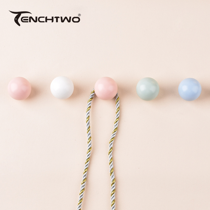 Round Ceramic Hook Clothes Han - Furniture Hardware Latch 评论和价格