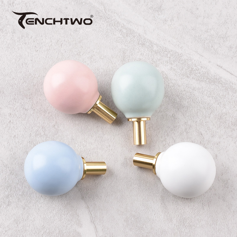 Round Ceramic Hook Clothes Han - Furniture Hardware Latch 评论和价格