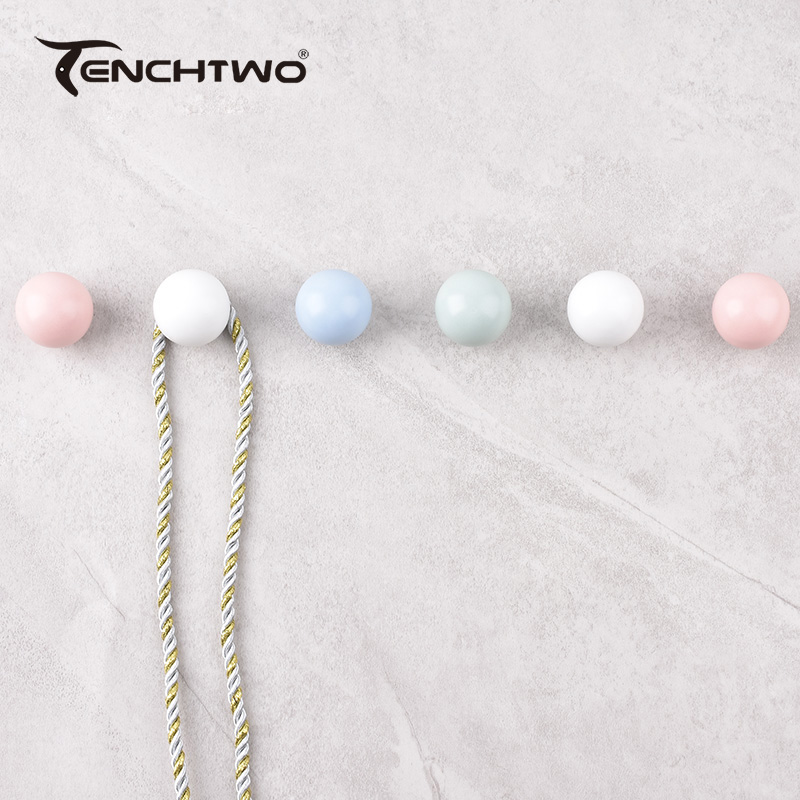 Round Ceramic Hook Clothes Han - Furniture Hardware Latch 评论和价格