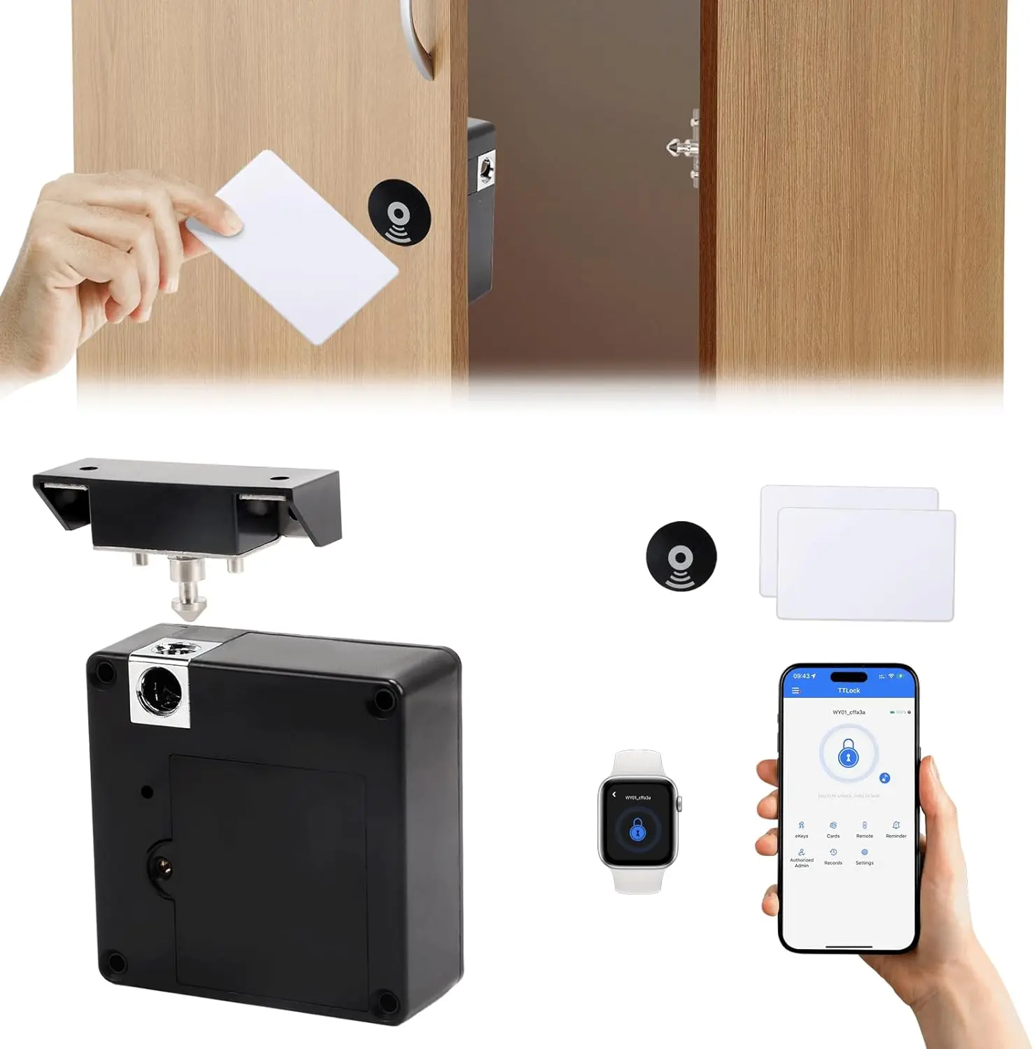 Mobile phone NFC smart locker  - Furniture Hardware Latch 评论和价格