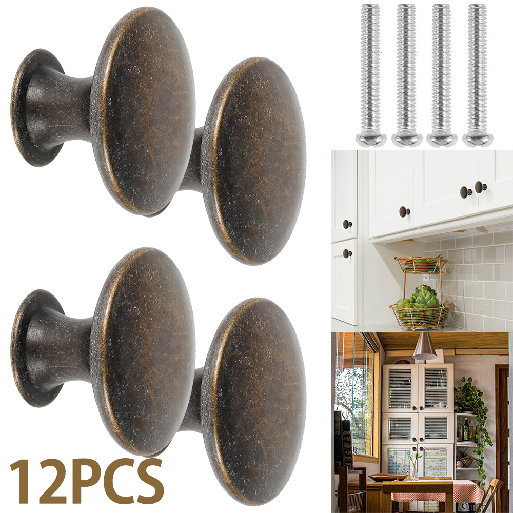 12PCS Retro Pull Handles Bronz - Furniture And Kitchen Hardware Fitting 评论和价格