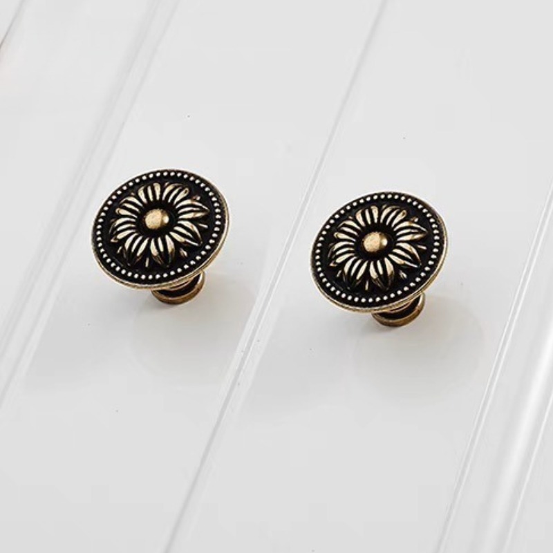 2Pcs Bronze Tone Retro Alloy K - Furniture And Kitchen Hardware Fitting 评论和价格